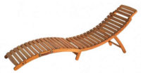Dřevěné ergonomicky tvarované lehátko