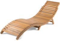 Skládací ergonomické dřevěné lehátko z akácie
